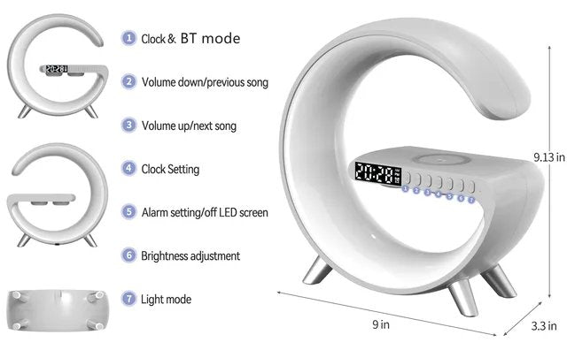 9 in 1 G Shaped Multifunctional LED Lamp